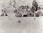 Van gogh Studies of a Man Digging and a Landscape with Cypresses vgm f1593v jh1890.jpg