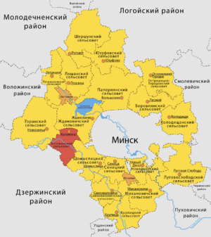 Хатежинский сельсовет на карте