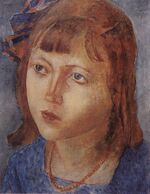 Girl's head by Petrov-Vodkin (1922, GRM).jpg