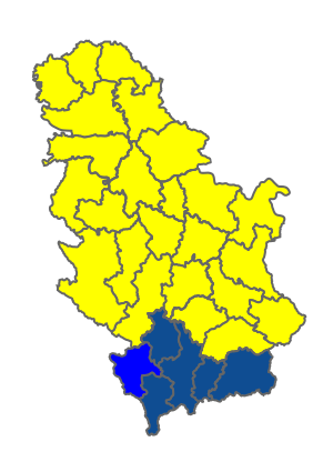 Serbian parliamentary election (2008) by majority of popular vote in each district.svg