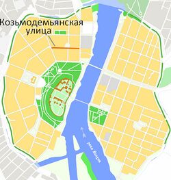 На карте города
