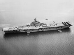 USS Valley Forge (CVS-45) at anchor on 20 January 1956.jpg