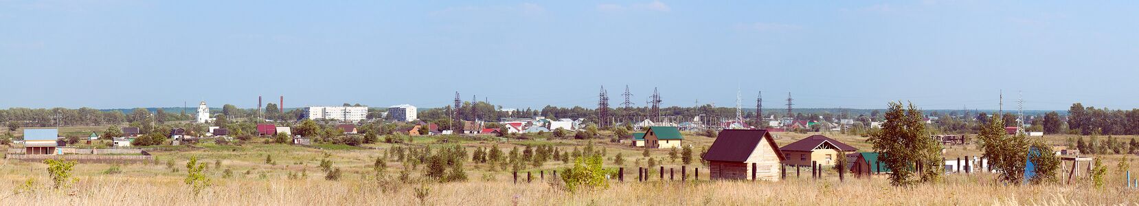 Панорама села Санниково. Вид с западной окраины
