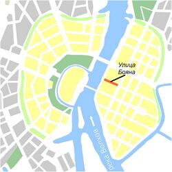 На карте Великого Новгорода