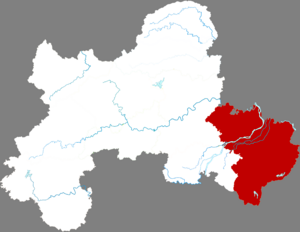 Фэнчэн на карте