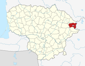 Дукштасский район на карте