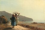Deux femmes causant au bord de la mer, Saint Thomas (Camille Pissarro) – NGA 1985.64.30.jpg