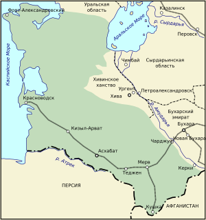 Туркменская область Туркестанской АССР на карте
