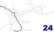 Krakow tram line 24.svg