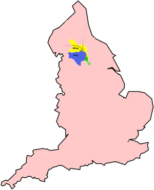 Барония Ричмонд на карте Англии в 1071 году
