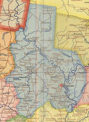 Шестаковский район на карте