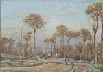 Camille Pissarro - La route de Versailles, Louveciennes, Matin gel.jpg