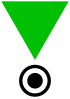 Green triangle penal.svg