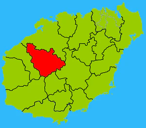 Байша-Лиский автономный уезд на карте