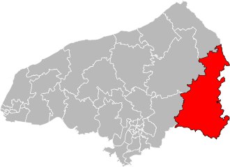 Кантон на карте департамента Приморская Сена
