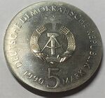 5 Mark DDR Tucholsky 1990 obverse.jpg