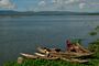 Boats used to harvest fish at the lake Bato WTR.JPG