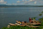 Boats used to harvest fish at the lake Bato WTR.JPG