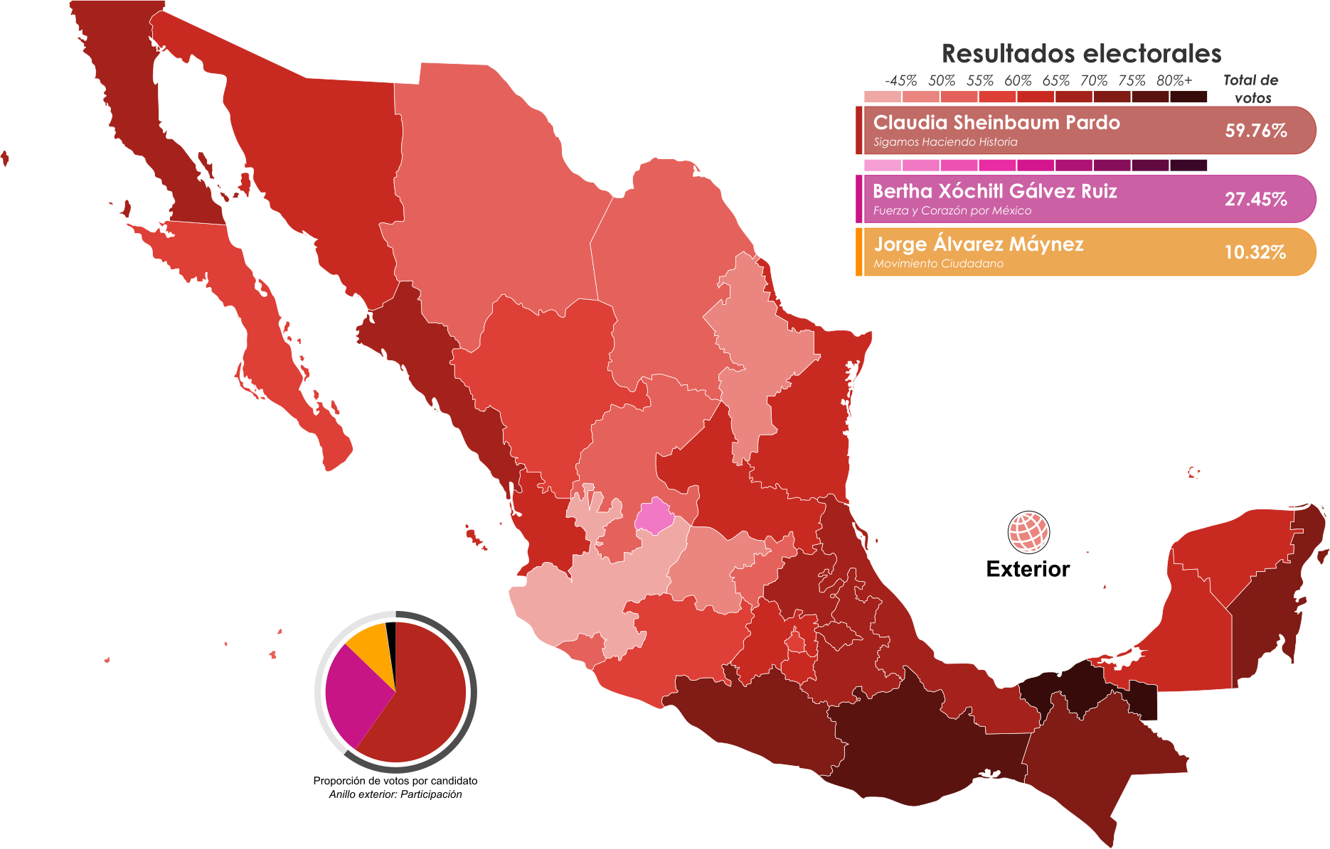 Elecciones presidenciales de México de 2024 por entidad federativa.svg