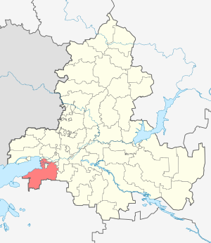 Азовский район на карте