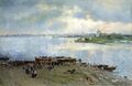 Перевоз на Волге Александр Маковский, 1918
