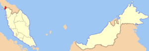 Перлис на карте