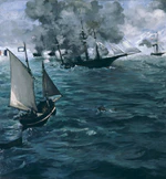 Édouard Manet, French - The Battle of the U.S.S. "Kearsarge" and the C.S.S. "Alabama" - Google Art Project.jpg