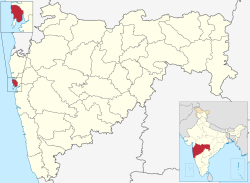 Пригородный округ Мумбаи на карте