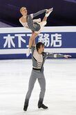 Tatiana Volosozhar and Maxim Trankov at the 2011 World Championships - FS.jpg