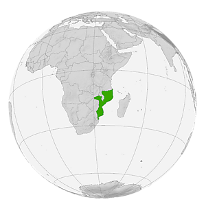 Мозамбик на карте мира