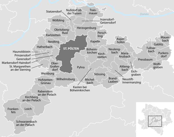 Gemeinden im Bezirk St. Pölten.svg