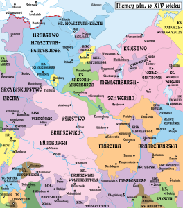 Гольштейн-Пиннеберг в 1300 году