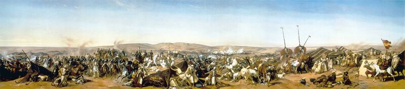 Взятие «смалы» Абд Эль-Кадера, 16 мая 1843 года. Картина Горация Верне.