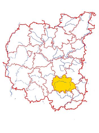 Ичнянский район на карте