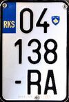 Kosovo moped or scooter license plate.jpg