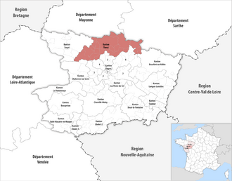 Кантон на карте департамента Мен и Луара