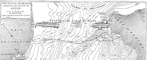 Remains of Nero's Isthmus Canal in 1881 (cropped).jpg