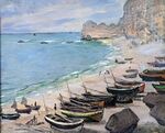 Bemberg Fondation Toulouse - Bateaux sur la plage à Etretat - Claude Monet - 1883 65x81 Inv.2077.jpg