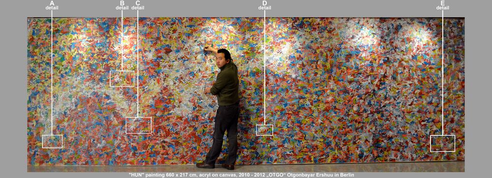 "Человек" (Хүн) 660x217 см, акрил на холсте 2010—2012[9]