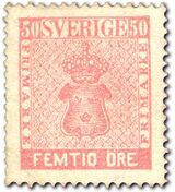 Swedish stamp 50 Öre 1858 POST.054049.jpg