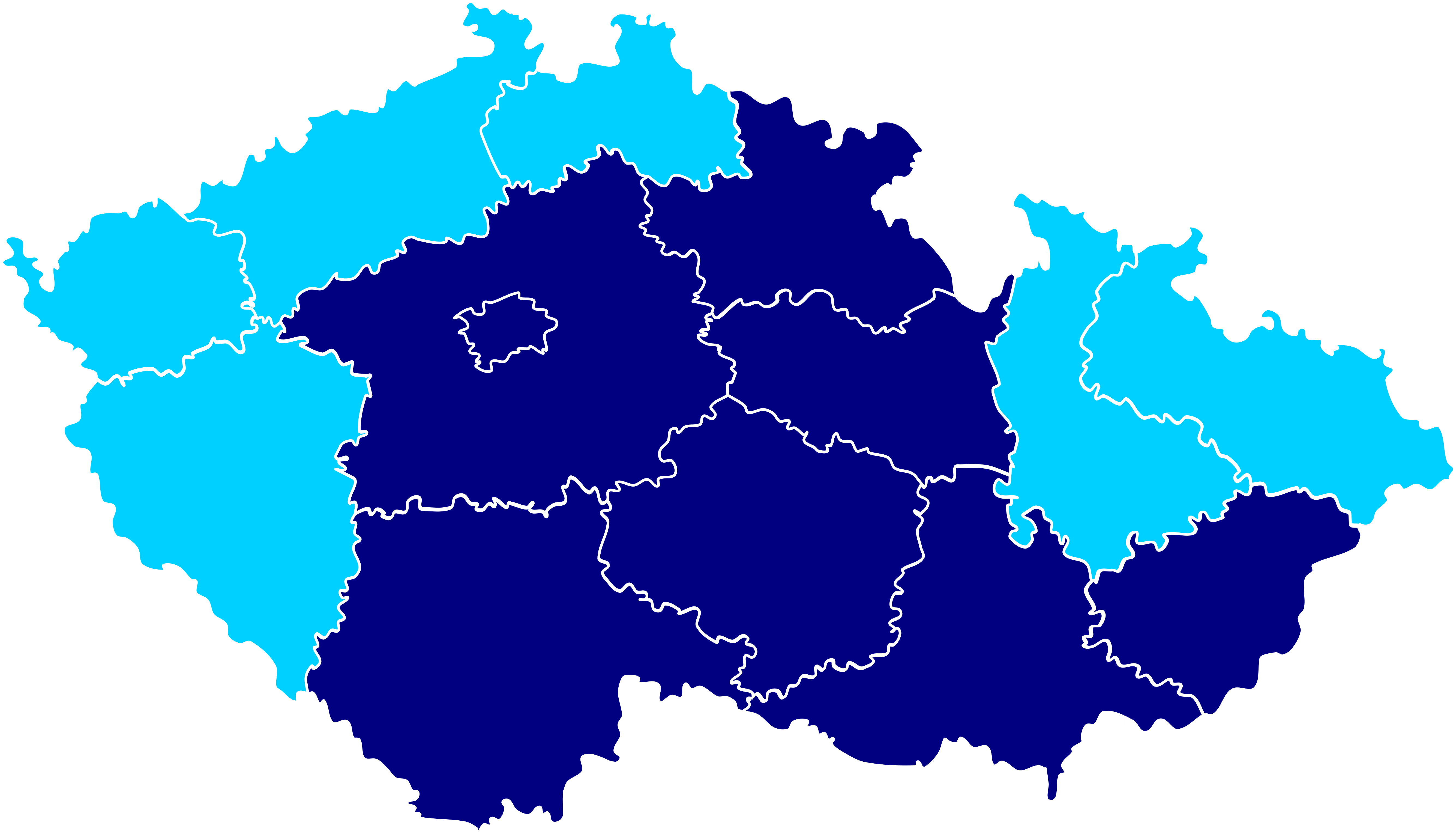 Czech legislative election 2021 – regions.svg