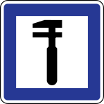 Latvia road sign 605.svg
