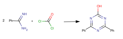 Triazine.via.Amidine.Phosgenation.svg