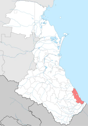 Дербентский район на карте