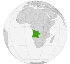 Ангола на карте мира