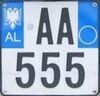 Albania motorcycle plate.jpg