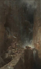 Arnold Böcklin - Drachen in einer Felsenschlucht (1870).jpg