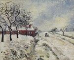 Camille Pissarro - Route enneigée avec maison, environs d’Eragny (PD 784).jpg