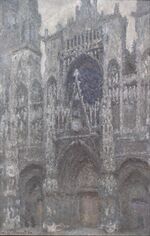 Claude Monet - The Cathedral in Rouen. The portal, Grey Weather - Google Art Project.jpg