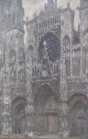 Claude Monet - The Cathedral in Rouen. The portal, Grey Weather - Google Art Project.jpg